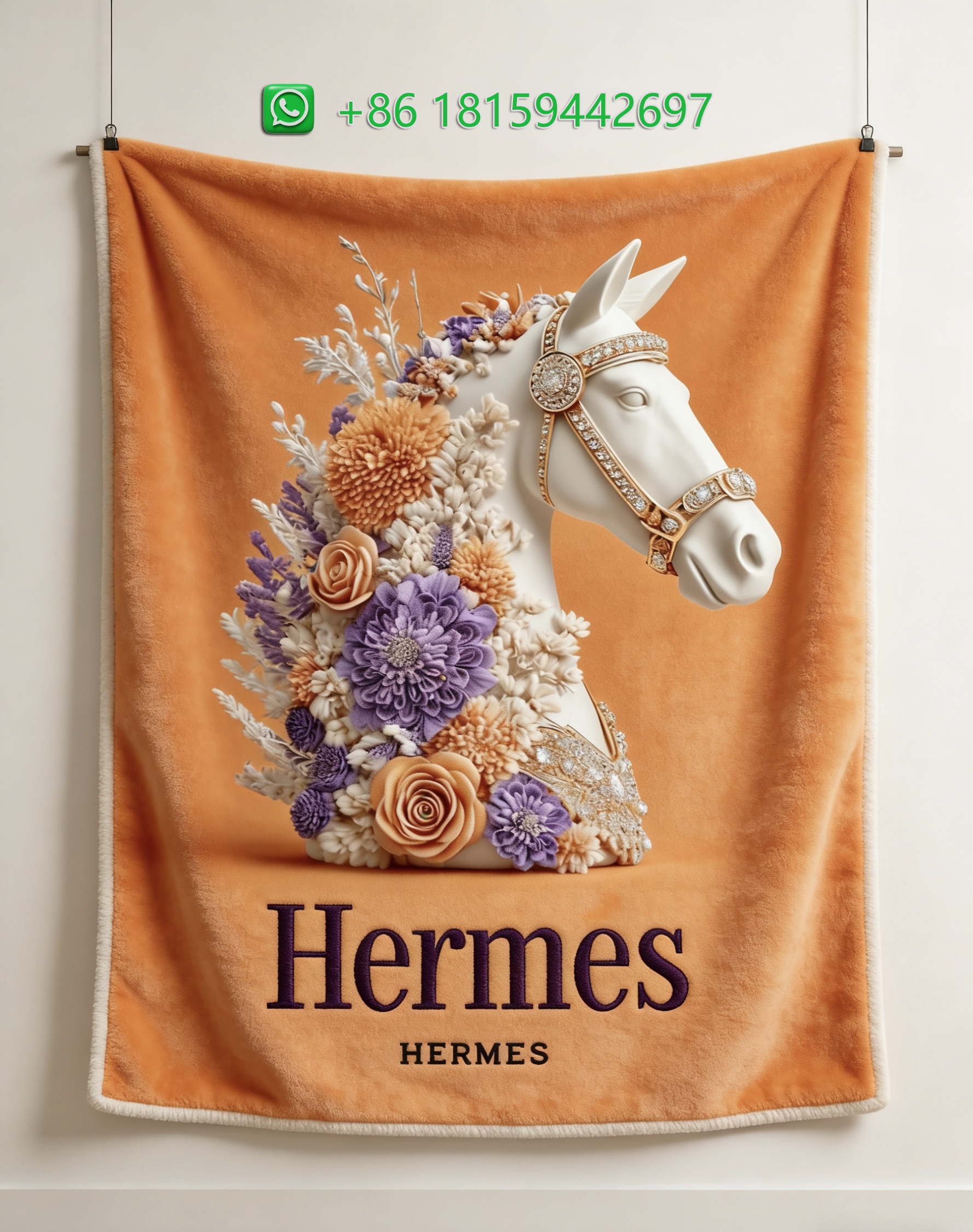Hermes Throw Blankets